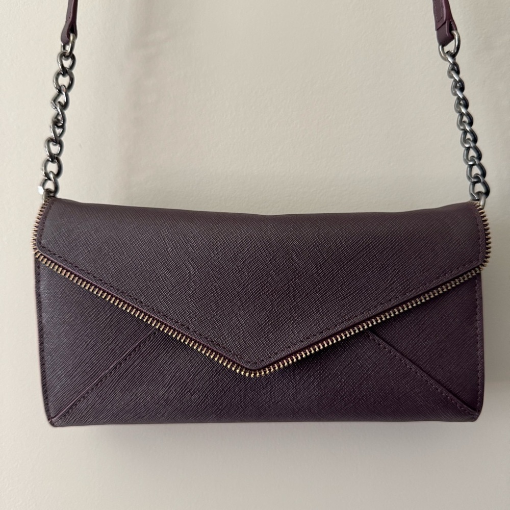 REBECCA MINKOFF CLEO WALLET ON A CHAIN CONVERTIBLE CROSSBODY CLUTCH PURSE - Picture 3 of 13